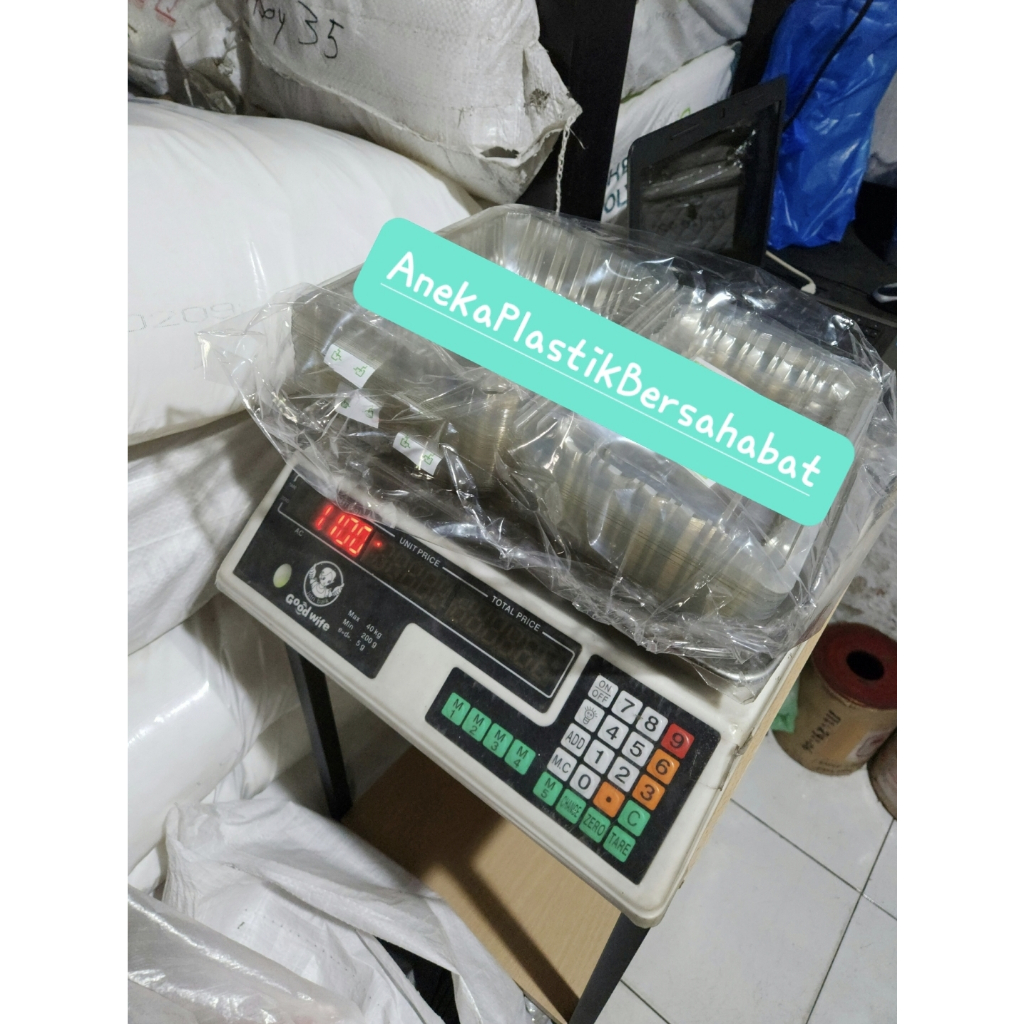 ( 50 pcs ) kotak mika BX 2 / M 7 ( tebal ) makan , kurma , bolu , roti , kue , ikan jumbo BX 2