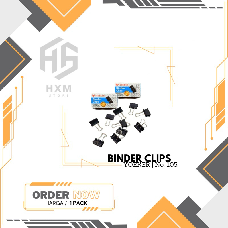 

Binder Clips / Penjepit Kertas YOEKER No. 105 [1 Box]