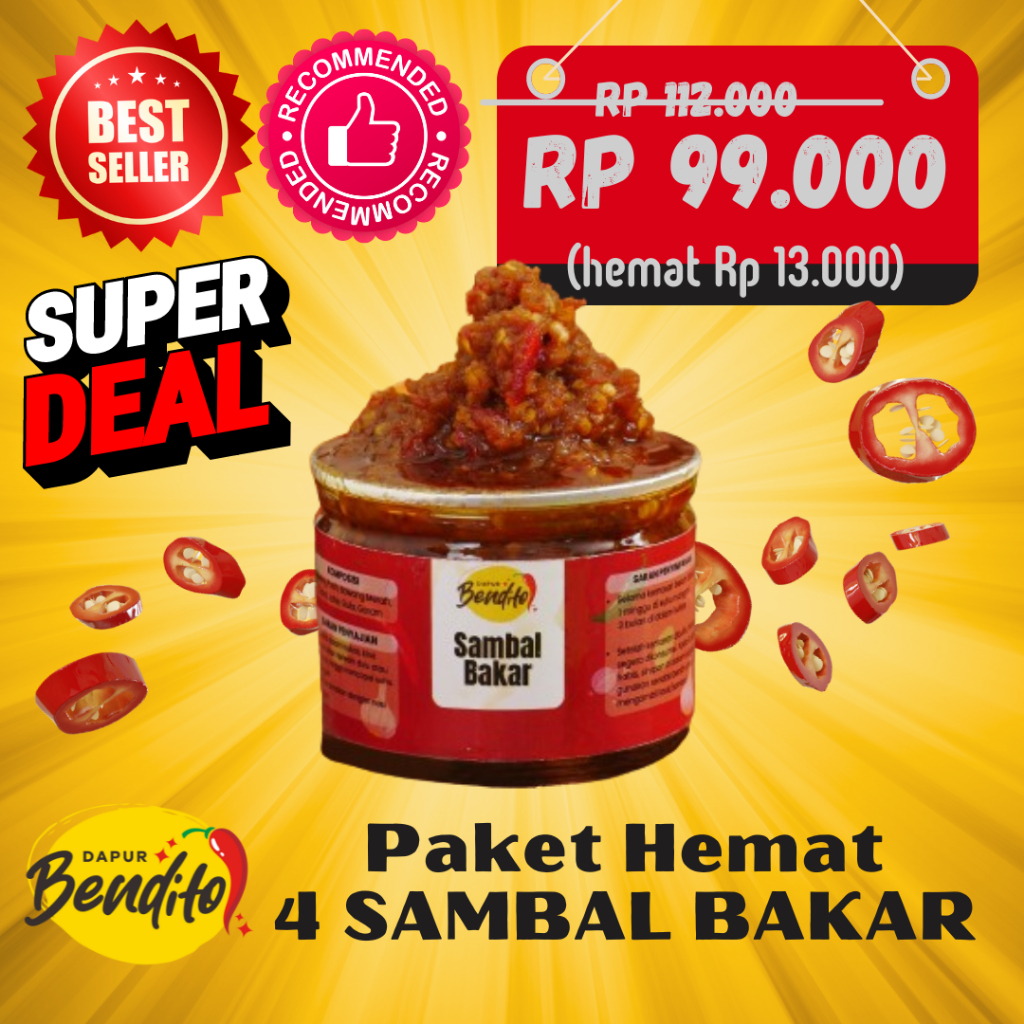 

SAMBAL BENDITO - Sambal Bakar - Paket Isi 4 Favorit