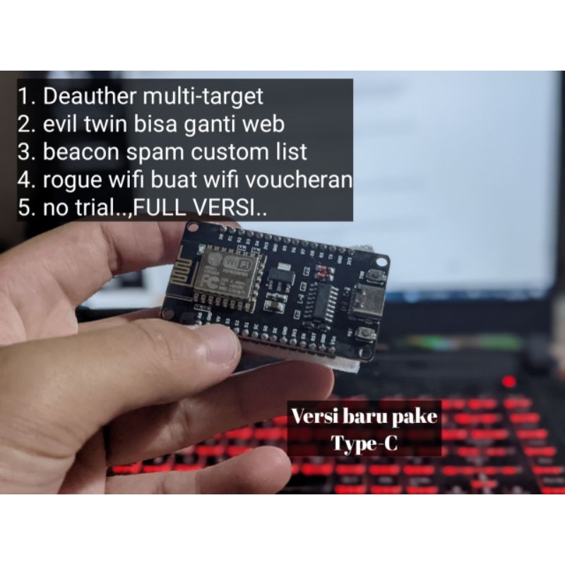 NODEMCU PROGRAM HACK WIFI SIAP PAKAI