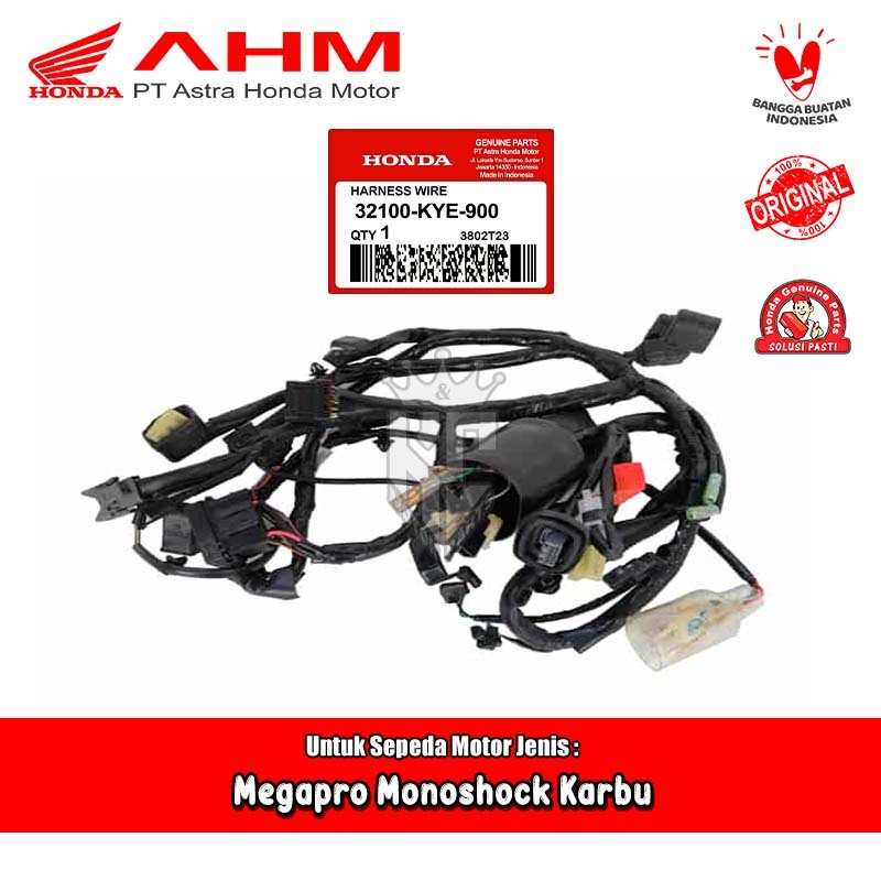 Wayar Kabel Body Komplit Honda Megapro Monoshock Karbu 100% Original AHM 32100-KYE-900