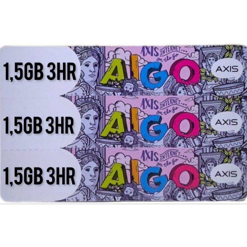 voucher Axis Aigo 1,5 GB 3hari
