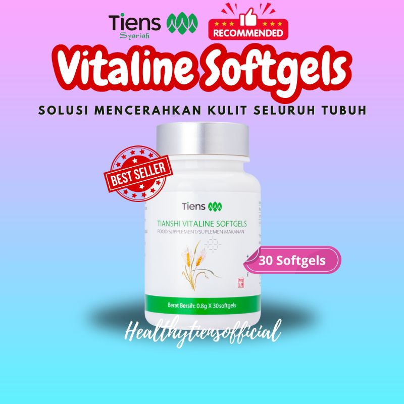 Pemutih Badan Vitaline Softgel Tiens Obat Pemutih Badan Permanen