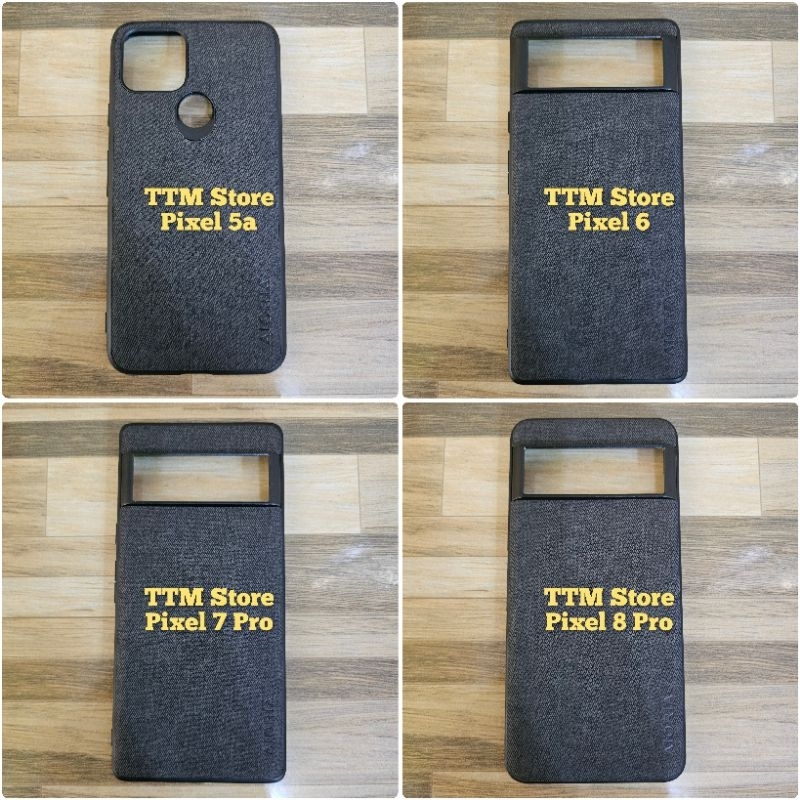 Case Fabric Black Google Pixel 4 4XL 4a 5G 5 5a 6 Pro 6a 7 Pro 7a 8 Pro 8a