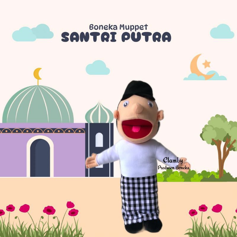 Boneka Muppet Boneka Tangan Boneka Edukasi Muppet Santri Laki-Laki