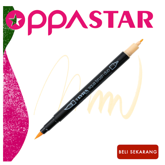 

Spidol Marker Dual Brush Pen Lyra Germany Aqua Brush Duo Permanent Pale Orange 6520010 - Satuan