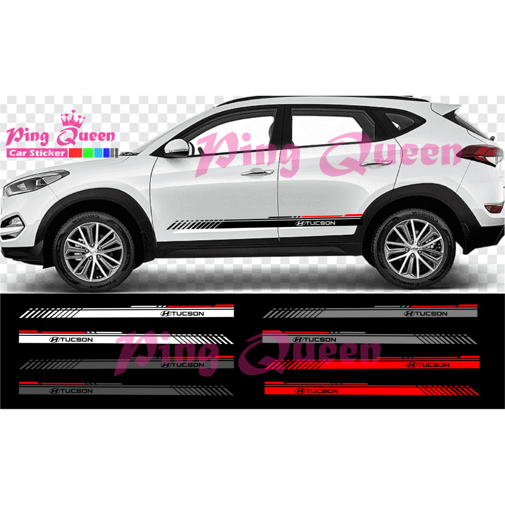 Sticker stiker mobil Tucson  striping sticker list mobil Hyundai Tucson
