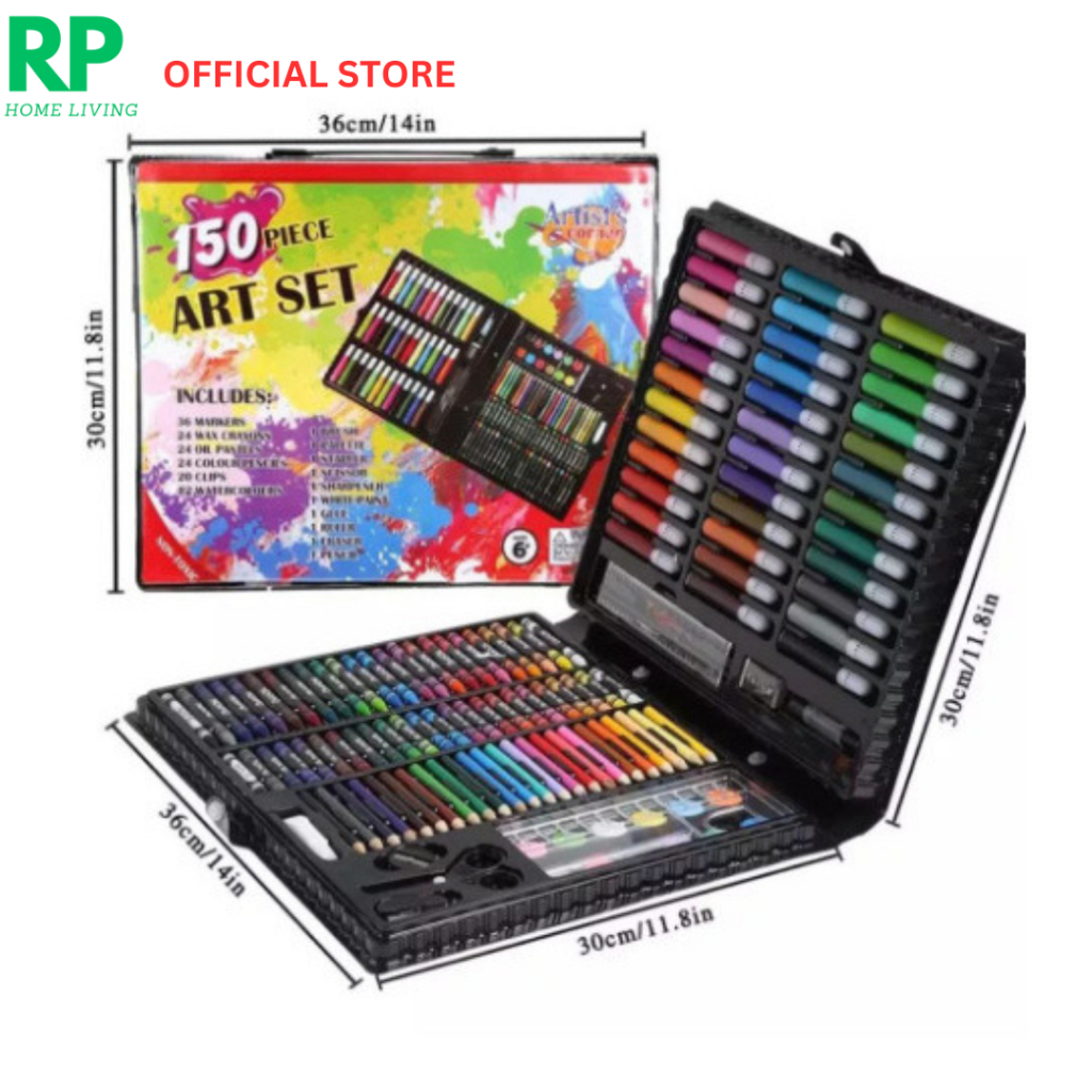 

ART001 RP Home Living Bright Crown Pensil Warna Crayon set isi 150 pcs Crayon Mewarnai