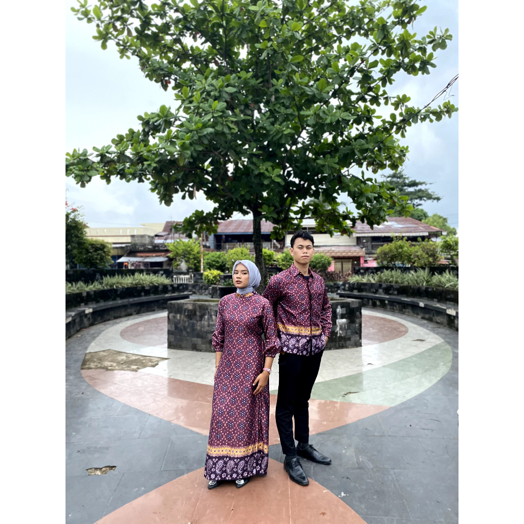 Tino Songket - Baju Couple Keluarga Khas Palembang Motif Titik 7 Berbagai Macam Warna