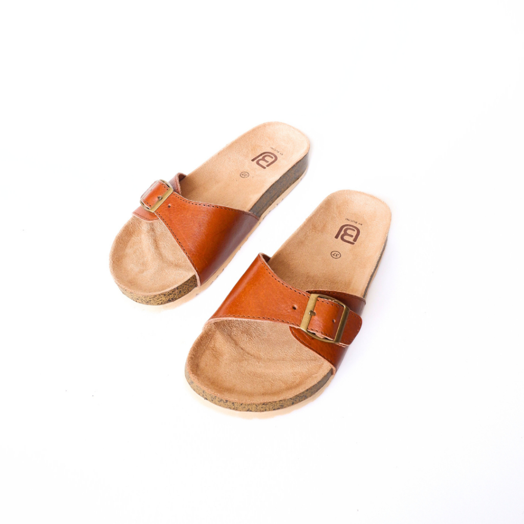 Sandal Slop Wanita Kulit Asli Premium | BU by BUCINI OLIN