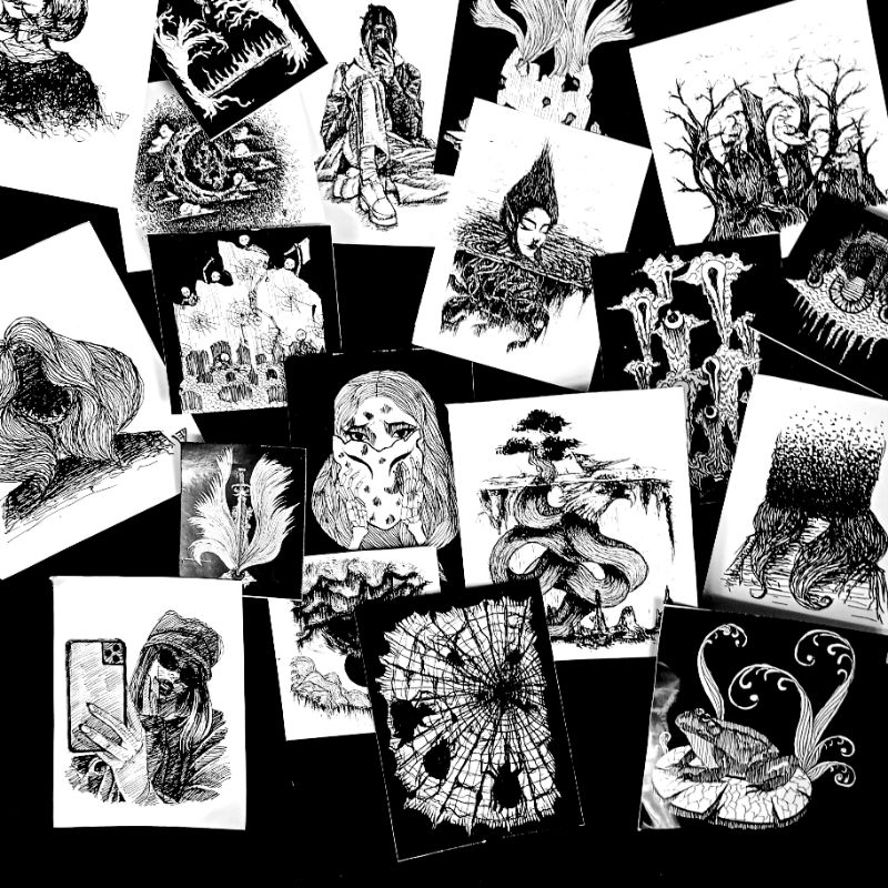 

30 PCS BLACK AND WHITE STIKER | PREMIUM DESIGN | LIMITED EDITION STICKER PACK | STIKER HITAM PUTIH