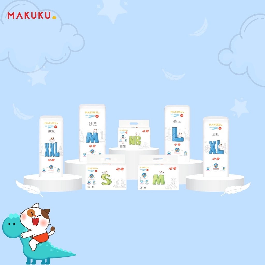 Makuku Slim Tape & Pants PROMO  Turun Harga. Kemasan lama (Putih)