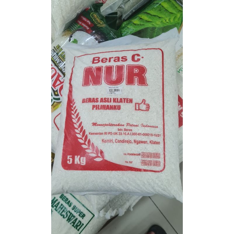 

BERAS C NUR 5 KG pakai Cargo