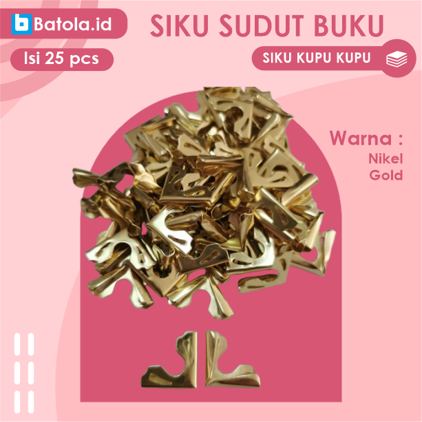

Siku Sudut Buku Yasin Sudut Agenda Warna Emas dan Nikel Per 25 Pcs | Siku Sudut Hardcover