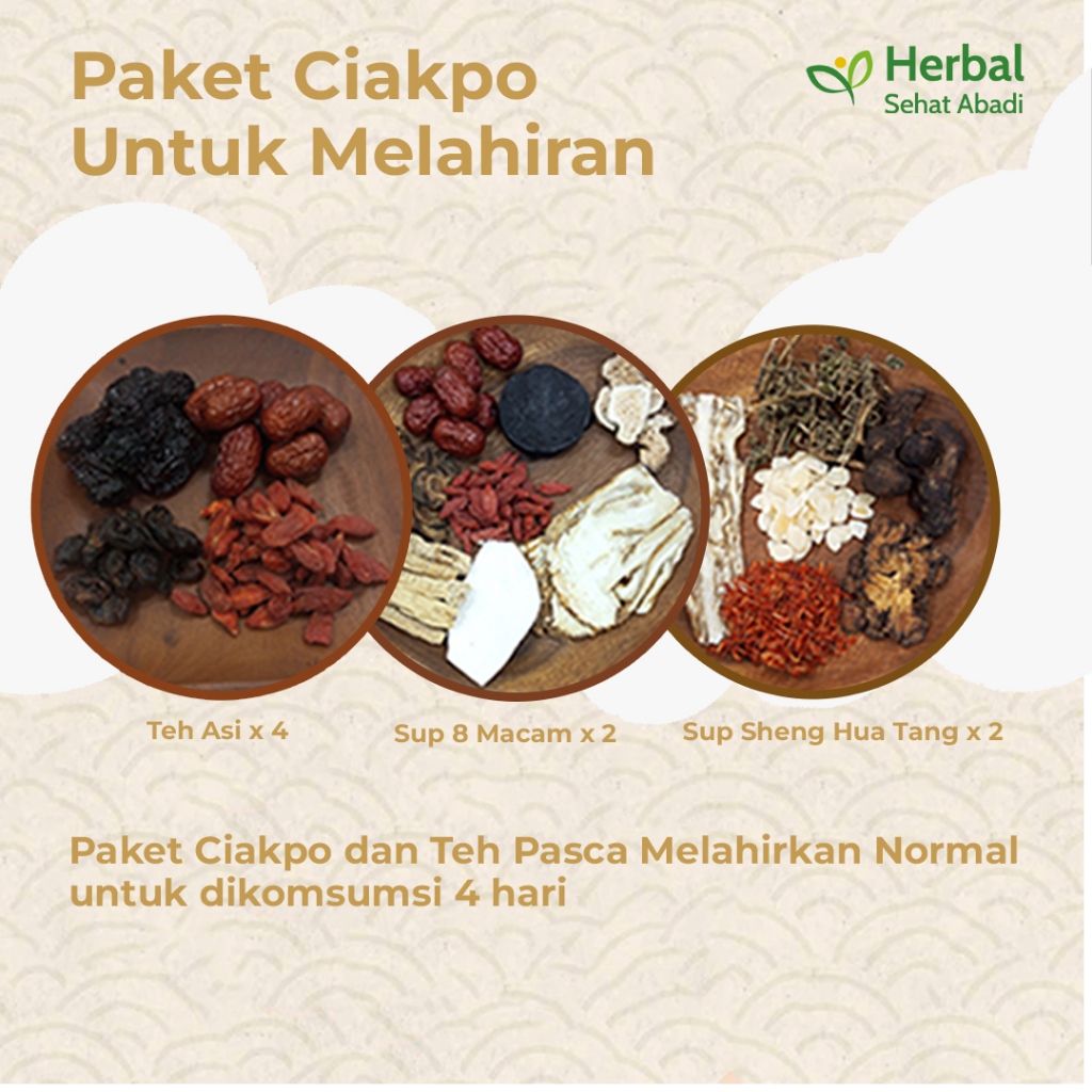Paket Ciakpo Setelah Melahirkan untuk 4 hari