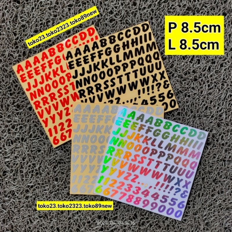 

stiker huruf abjad abc stiker cutting nama