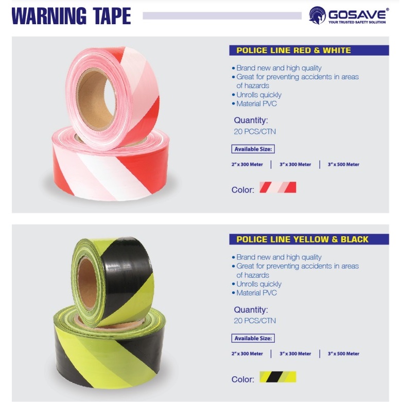 GOSAVE warning tape / safety line / barricade tape GOSAVE
