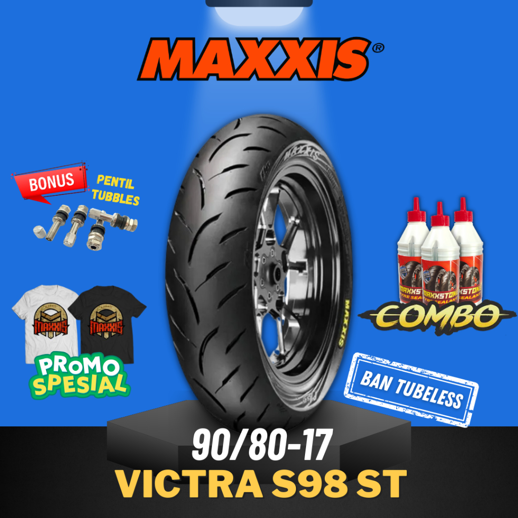 [READY COD] MAXXIS VICTRA RING 17 90 / 80 - 17 / BAN MAXXIS 90/80-17 / 90-80-17 BAN TUBELESS BAN LUAR / BAN MOTOR RING 17