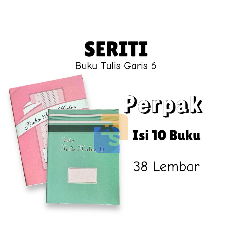 

10 buku - Buku Tulis Garis Enam | Garis 6 SERITI 38 Lembar