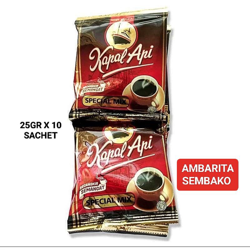 

KOPI KAPAL API SPECIAL MIX 25GR X 10 sachet