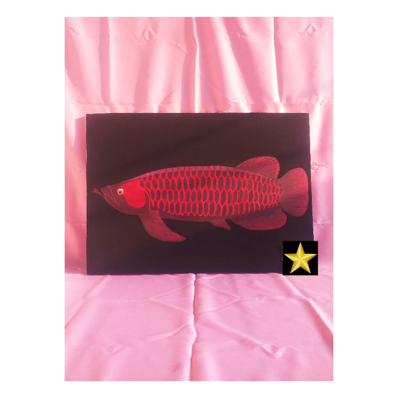 LUKISAN ASLI Ikan Arowana Arowana Fish Arwana