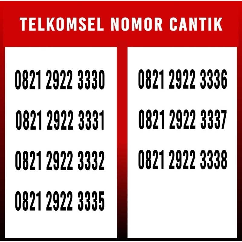Nomor Cantik Telkomsel Simpati triple 333