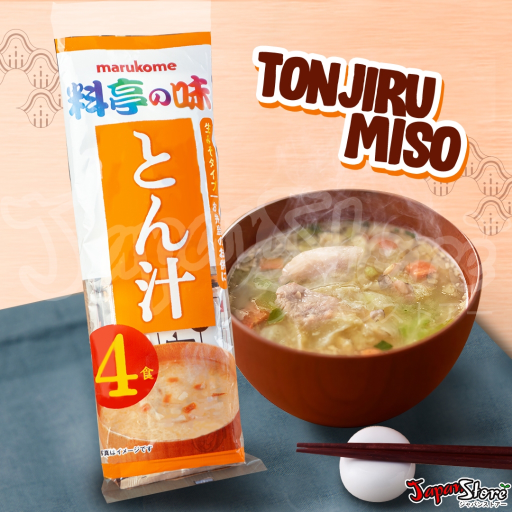 

Marukome Instant Tonjiru (Pork & Vegie Miso Soup) [4 Porsi]