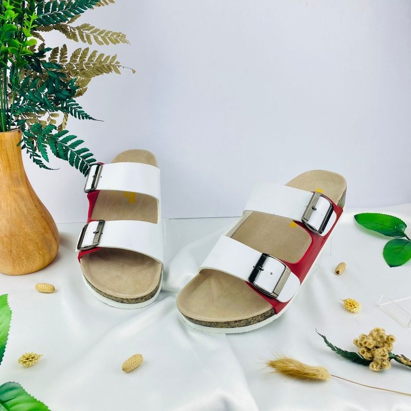 Sandal Wanita Kim Series 718/Putih Merah