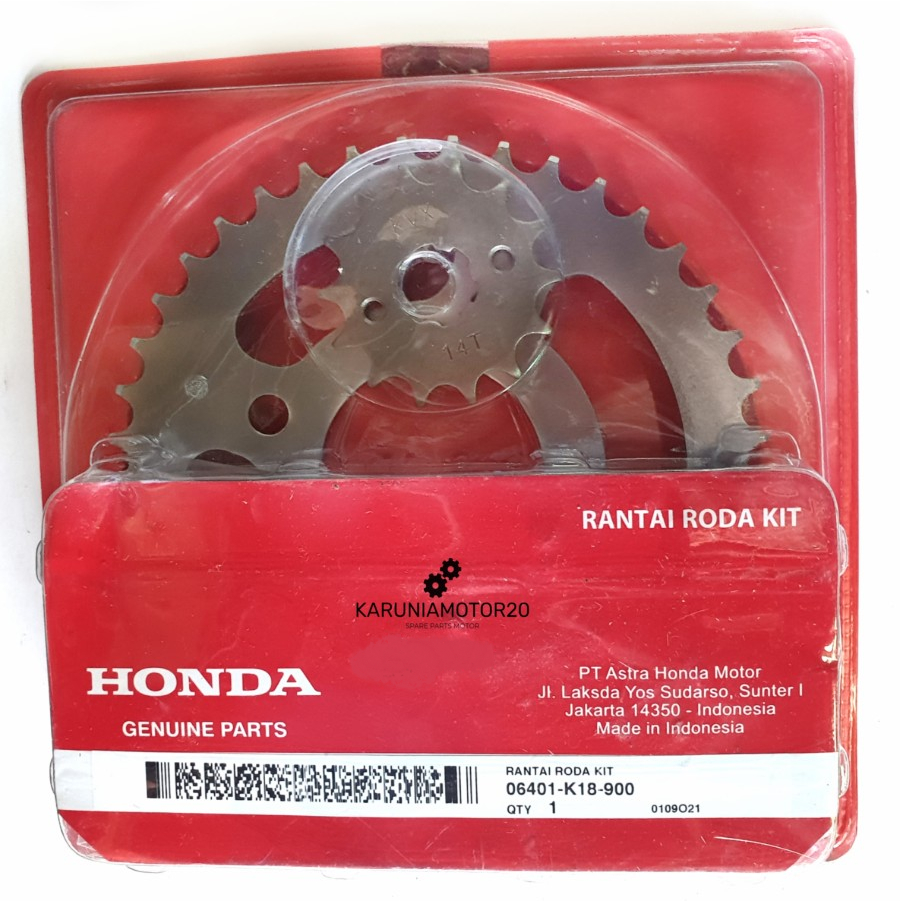 Gearset Rantai Gear Gir Set Verza 150 Original AHM 06401-K18-900