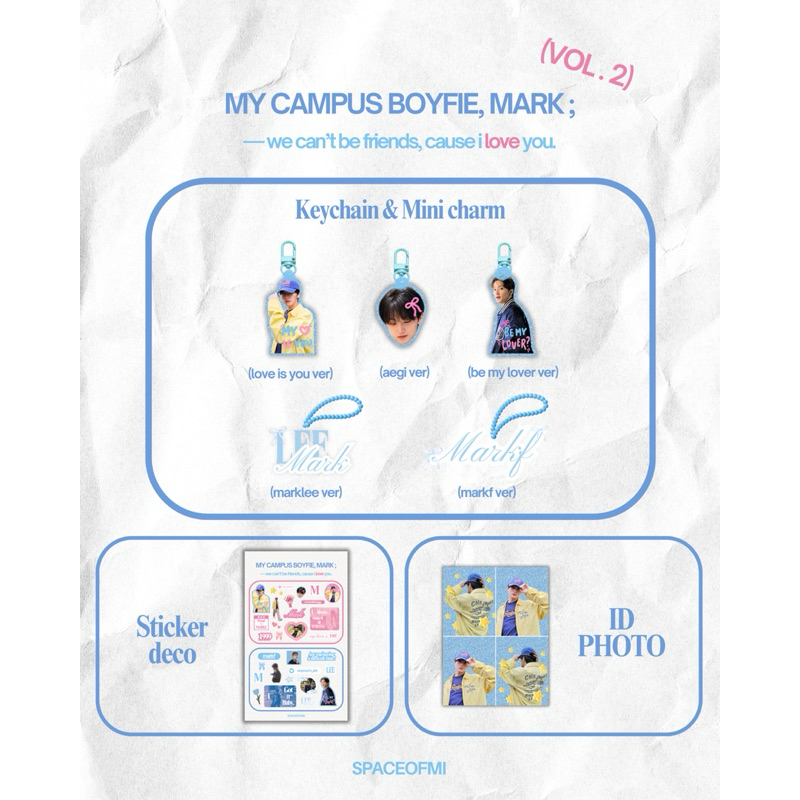 [READY STOCK] MY CAMPUS BOYFIE, MARK VOL.2 | KEYCHAIN - MINI CHARM - STICKER - ID PHOTO | MARK NCT