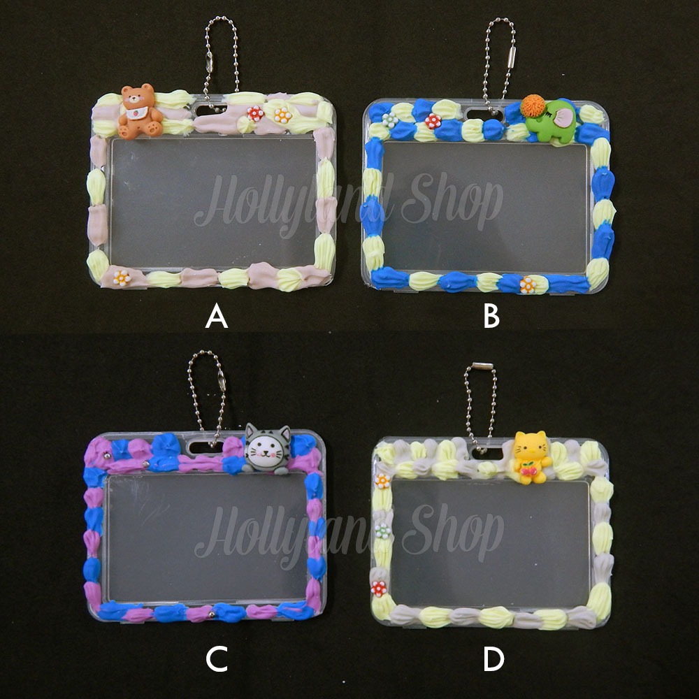 

PC Holder Tempat ID Card Kartu Deco Cream Horizontal FREE Photocard Unofficial