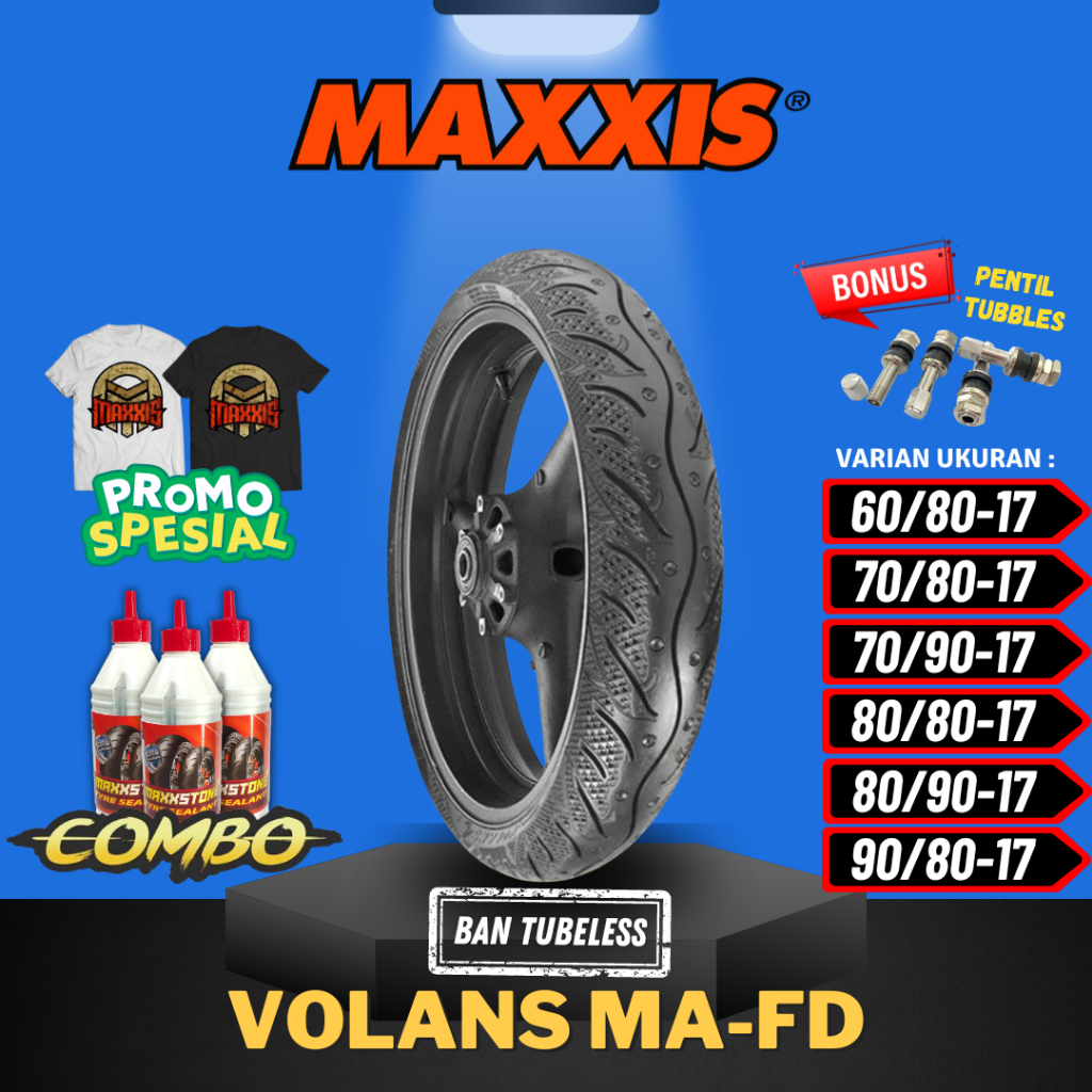 [READY COD] MAXXIS VOLANS / BAN MAXXIS 60/80-17 / 70/80-17 / 70/90-17 / 80/80-17 / 80/90-17 /