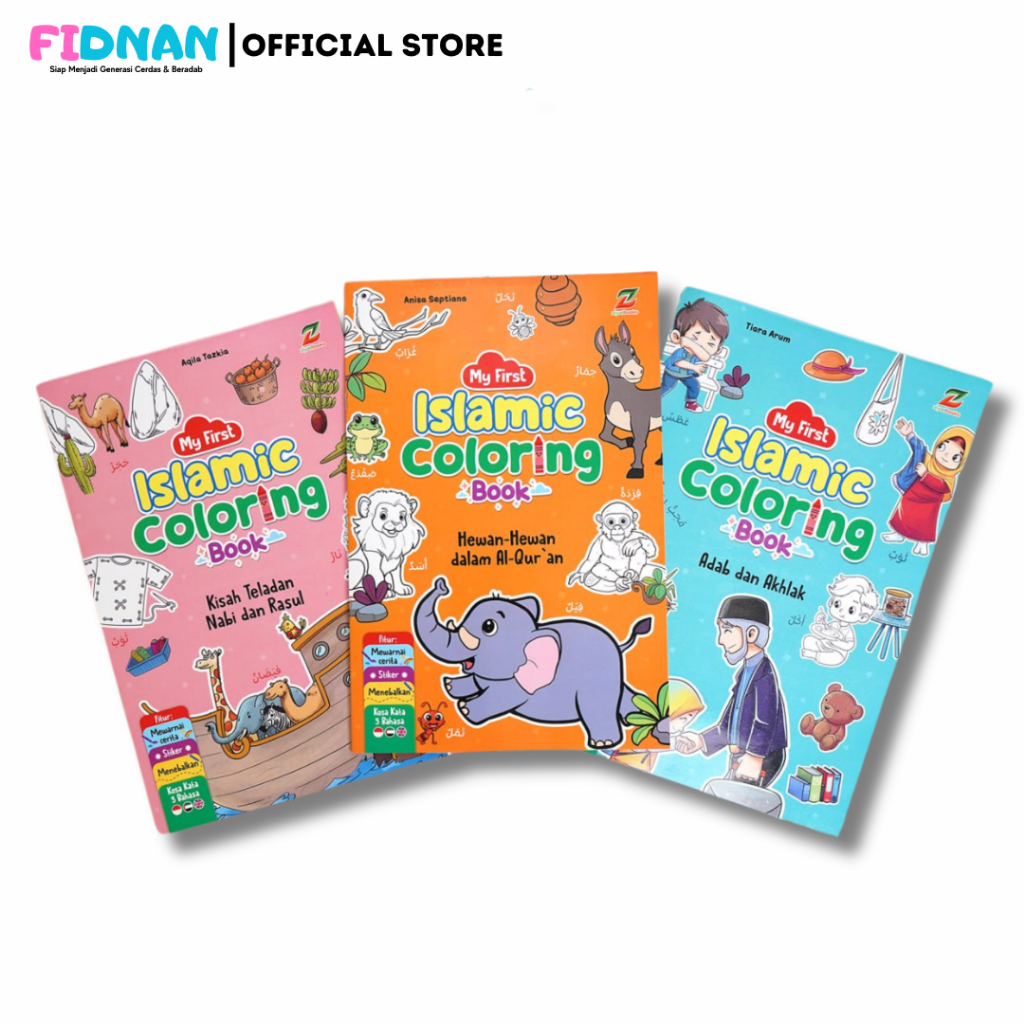 MY FIRST ISLAMIC COLORING BOOK | Buku Belajar Mewarnai Anak PAUD TK SD Dengan Berbagai Tema Islami