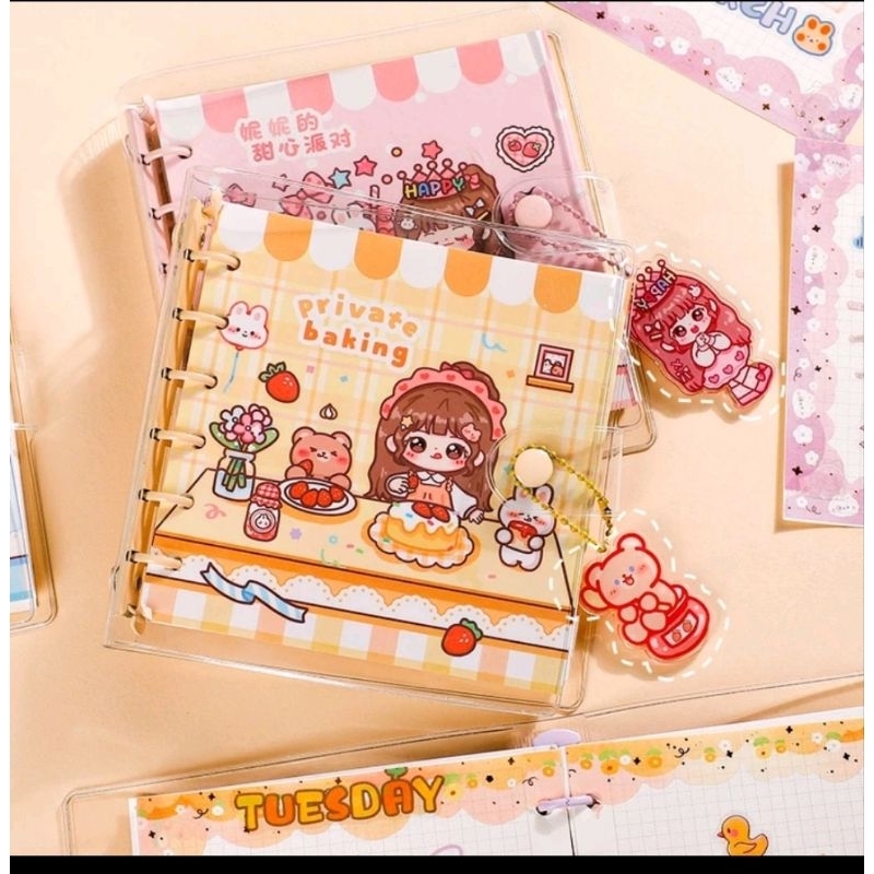 

Nini Buku Binder 80 lembar Free keychain | Binder Lucu | Binder Nini Kotak