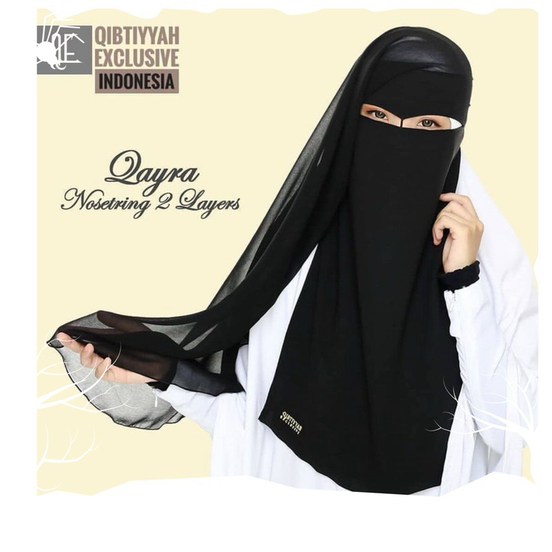 NIQAB NOSETRING 2layer|Niqab Qibtiyyah |Niqab Yamen | Qibtiyyah EXCLUSIVE | Niqab Malaysia | QE