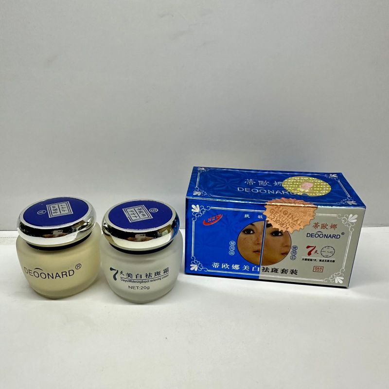 Cream Deonard set siang malam / deonard cream / deonard biru set