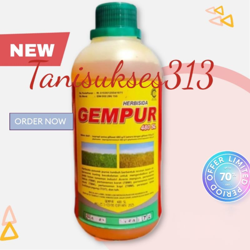 Herbisida gempur 480sl 500ml obat rumput mati sampai akar