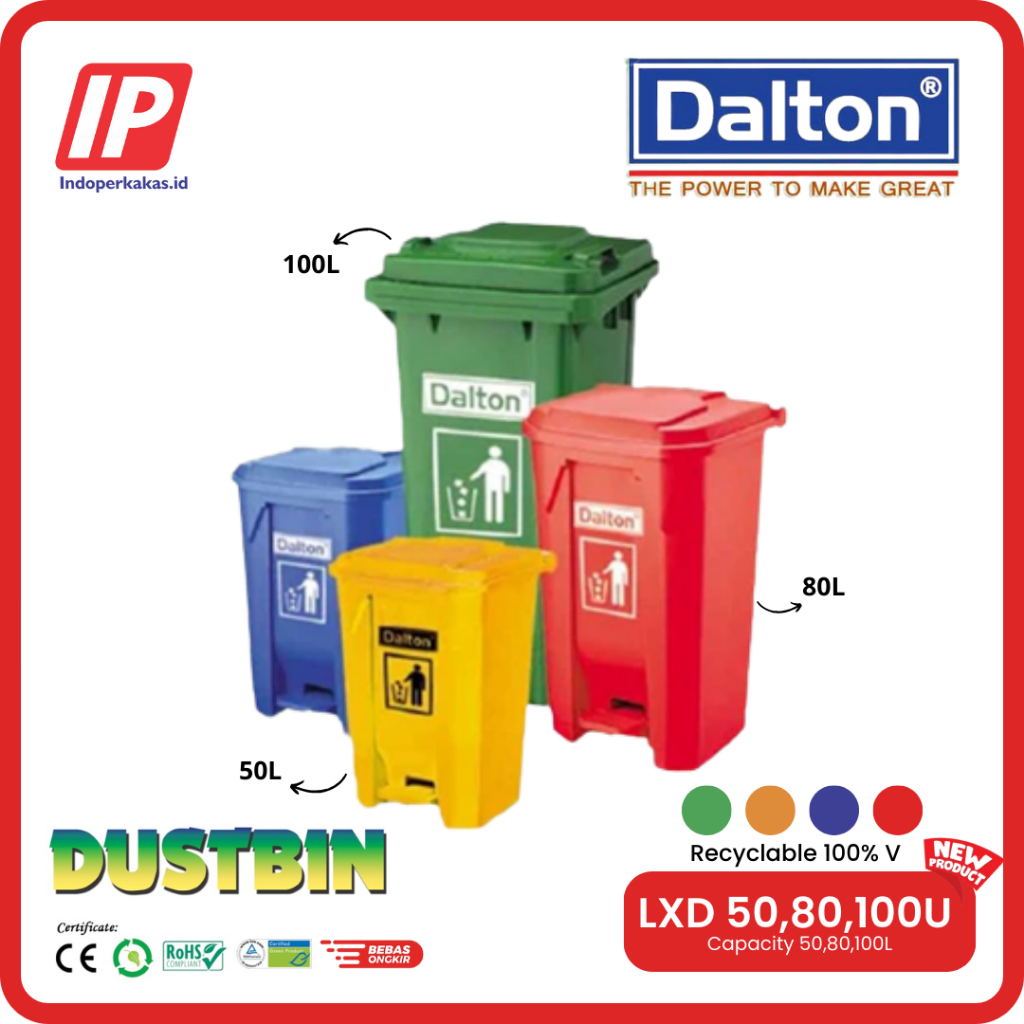 Tempat Sampah Dalton Plastik HDPE 50 Liter