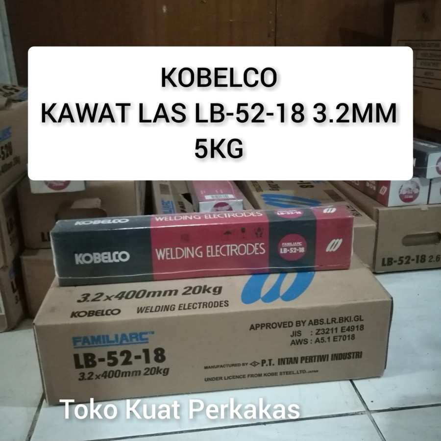 Kawat Las Listrik Kobe Lb 52-18 3,2Mm Aws E7018 Las Baja