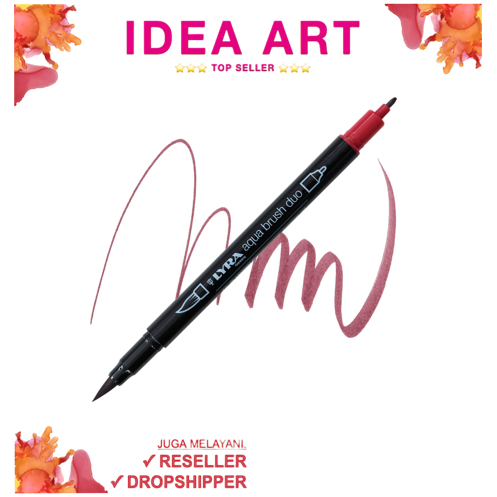 

Spidol Marker Dual Brush Pen Lyra Germany Aqua Brush Duo Permanent Pompejan Red 6520091 - Satuan