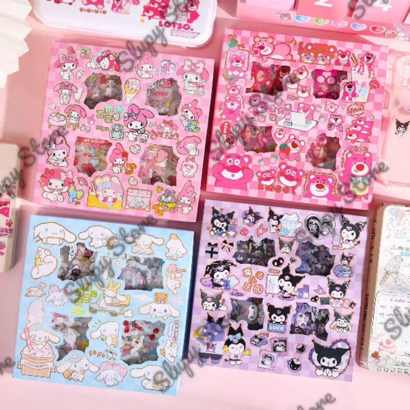 

Set stiker sticker pvc isi 100 kuromi my melody cinnamoroll