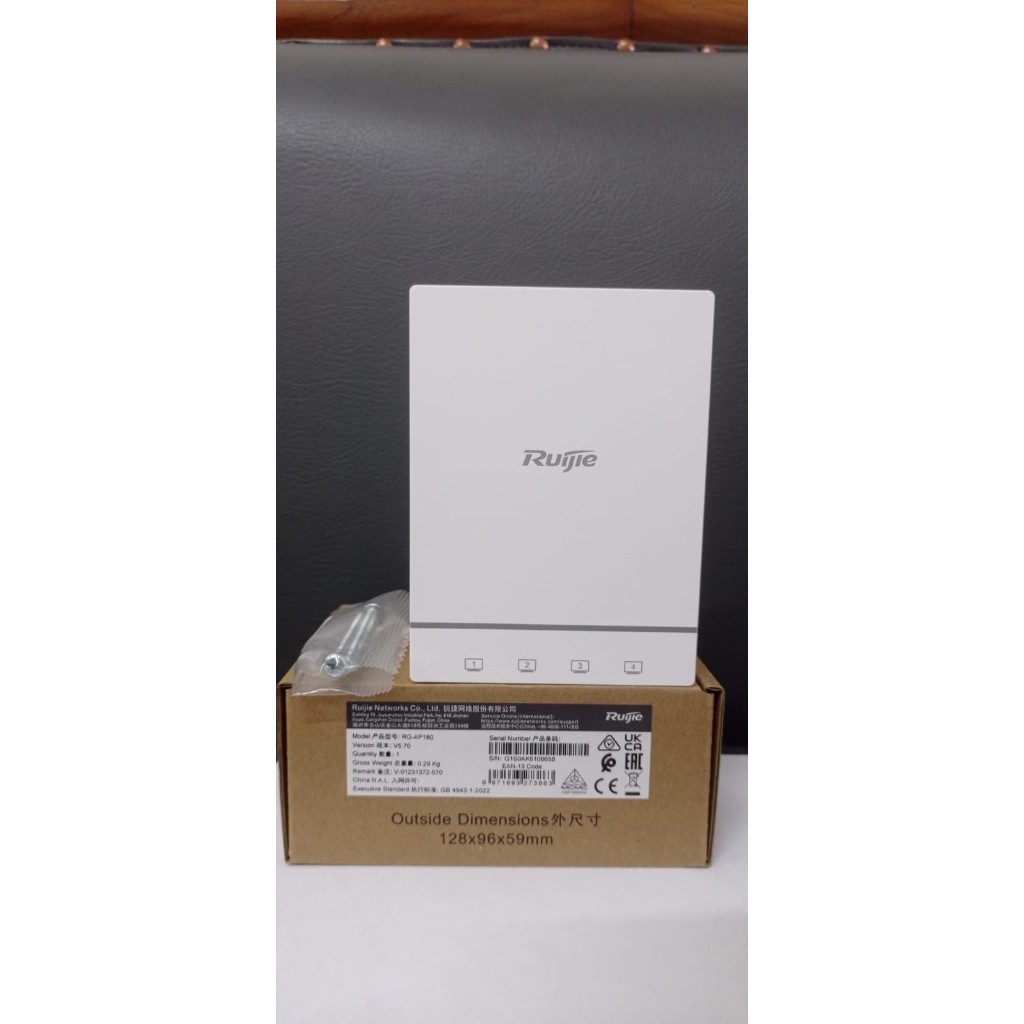 Ruijie RG-AP180 Wi-Fi 6 Dual Radio 1775 Mbps Indoor Wall Plate