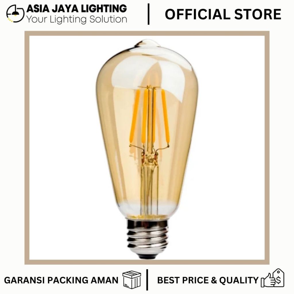 BOLA LAMPU LED FILAMENT / EDISON / LAMPU LED EDISON FILAMENT / LAMPU FILAMENT EDISON LED G45 / ST64