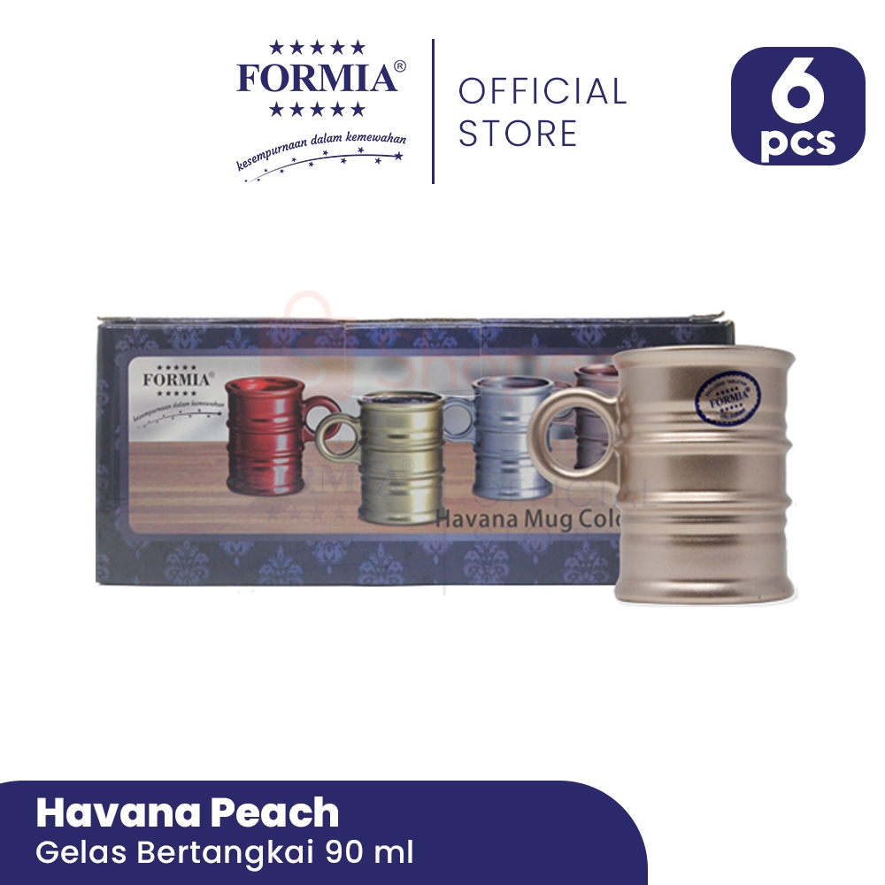 Formia Gelas Bertangkai Havana 9 cl Peach / 6 pcs