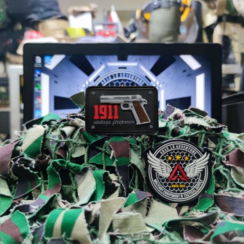 Patch Rubber Logo Karet FN1911 3D