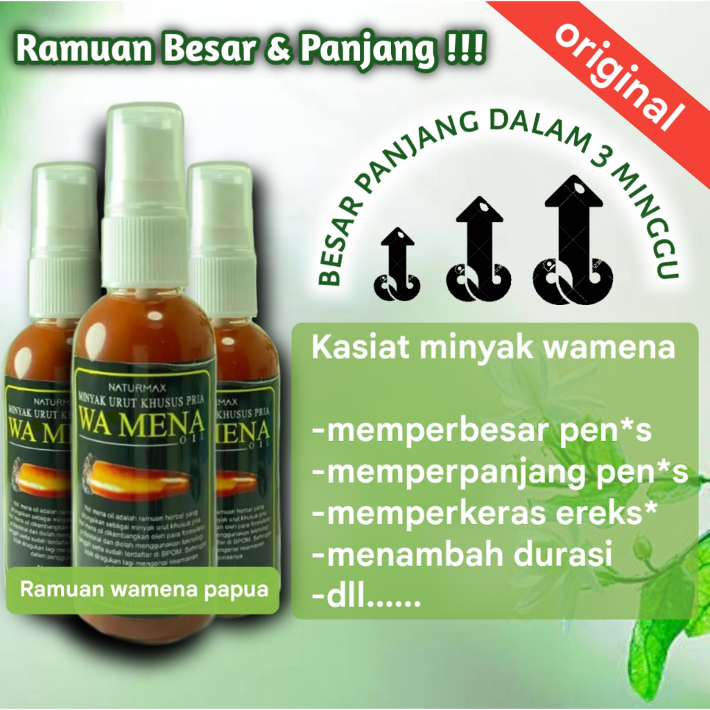 OBAT PEMBESAR PENIS ASLI MINYAK WAMENA DAUN TIGA JARI 100% ORI OBAT PEMBESAR MR P MINYAK WAMENA PEMB