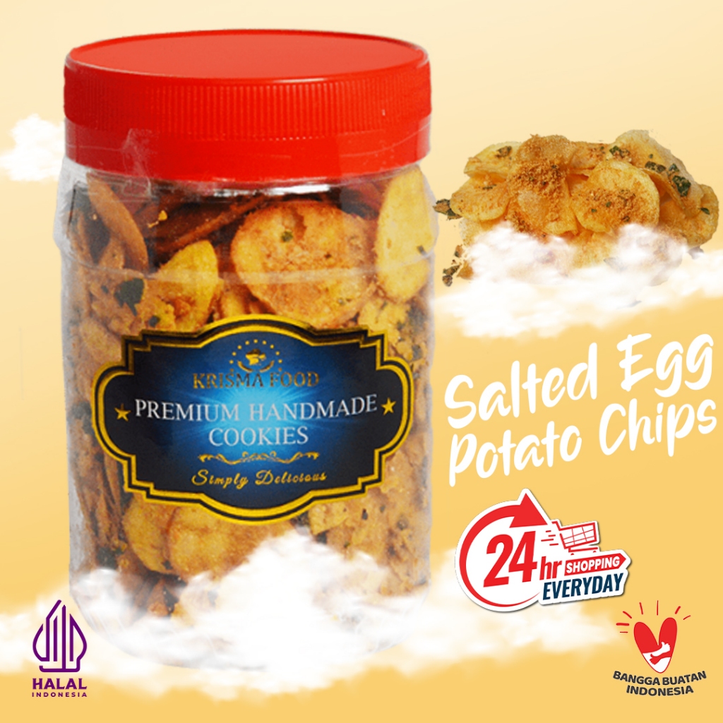 

SALTED EGG POTATO CHIPS 250GR | KRISMA FOOD