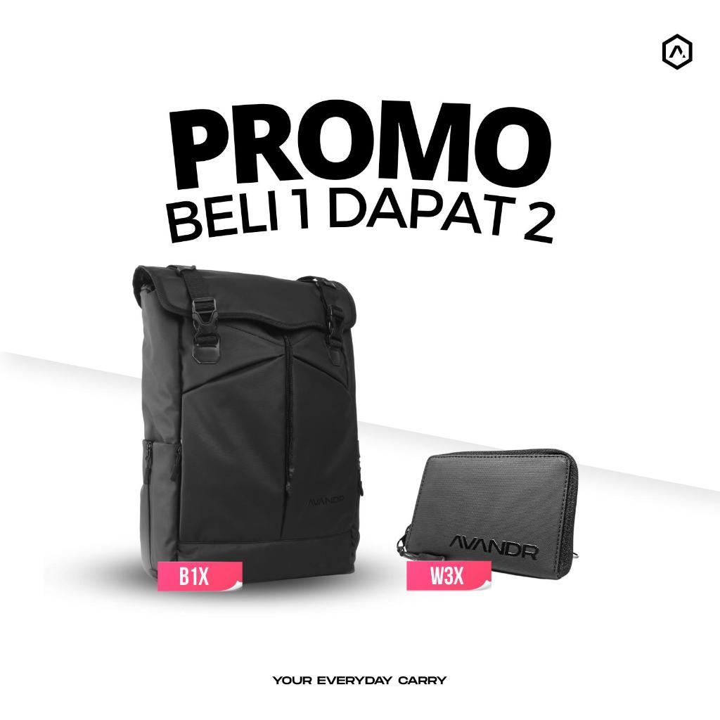 [SPECIAL LIVE] Avandr Tas Ransel Beli 1 dapat 2 ( backpack B1X + Dompet W3X) Pria Wanita