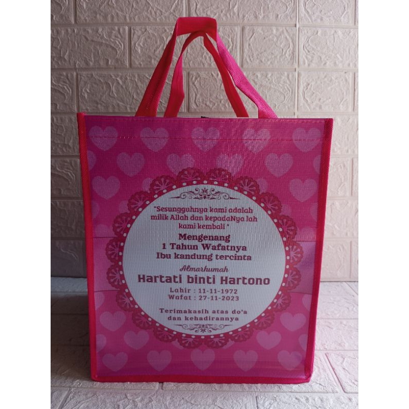 

46.TAS HAUL CUSTOM, harga yg tertulis 1 pack isi 10 pcs, minim order 2 pack/20 pcs