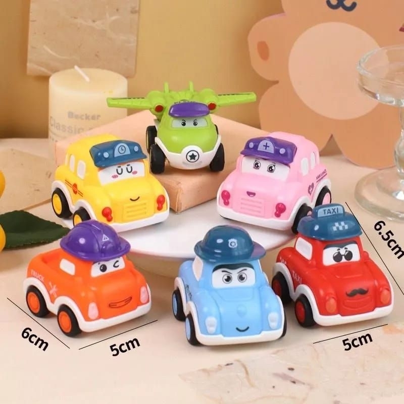 {YM} PAJANGAN KUE ULANG TAHUN MOBIL ROBOCAR POLI 1 set isi 6 / HIASAN KUE ULANG TAHUN ROBOCAR POLI M